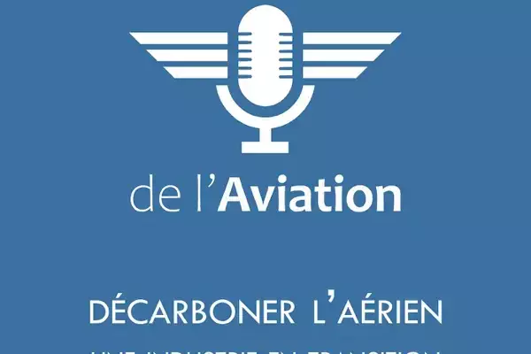 Infographie présentant les différentes technologies pour l'avion bas carbone abordées dans ce podcast de l'industrie aéronautique.
